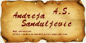 Andreja Sanduljević vizit kartica